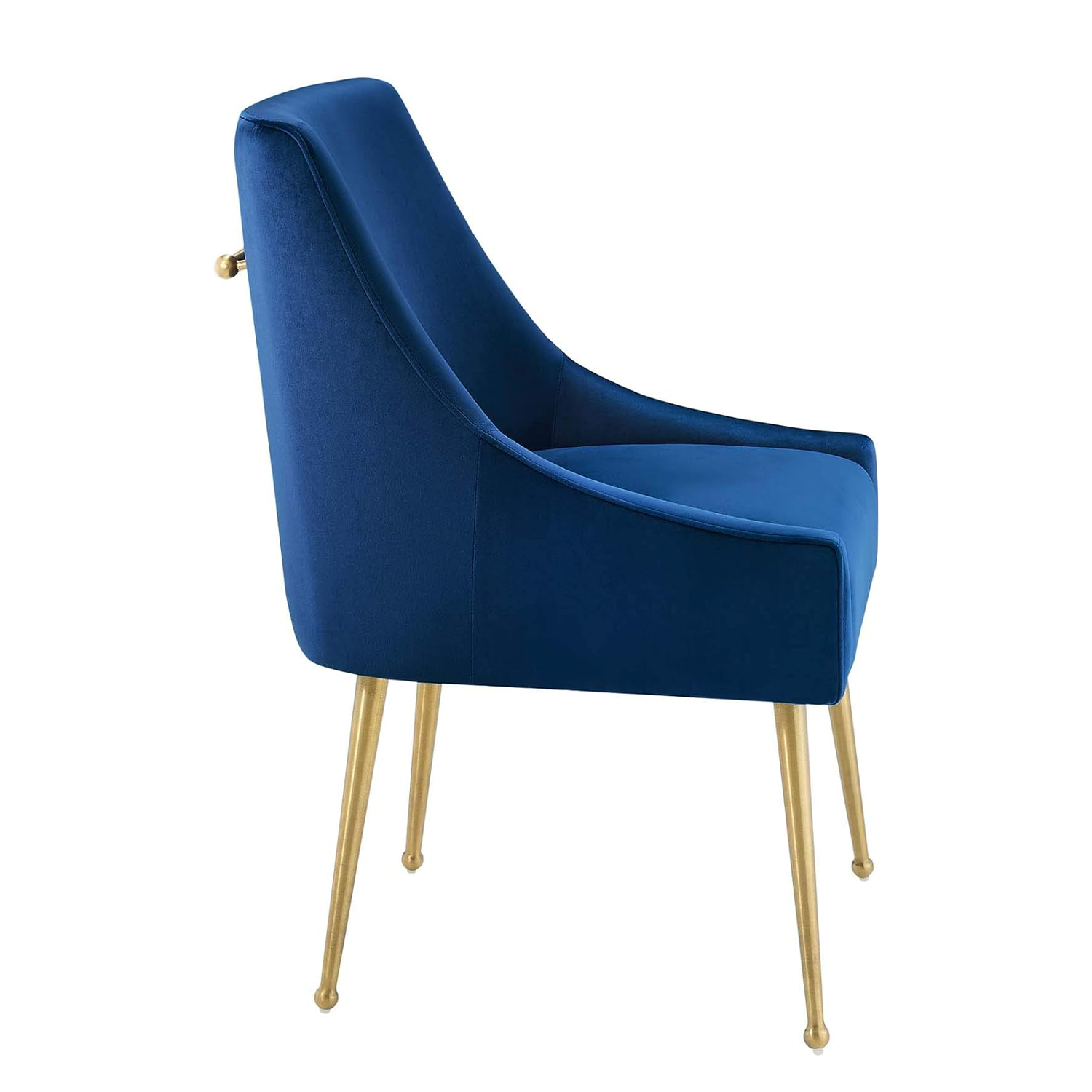 New hot selling furniture Living room Dining room High density sponge cushion Navy blue sky goose down dining chair