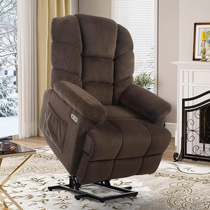 Living Room Recliner Chair Massage Single Sofa Adjustable Home Theater Seating with Thick Cushion and High Back Padded Backrest