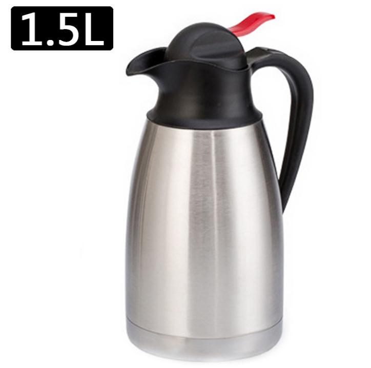 Thermal Carafe Vacuum Thermos Tea Coffee Pot High Quality 304 Double Wall Stainless Steel Hot Selling 1.5L Minimalist White Box