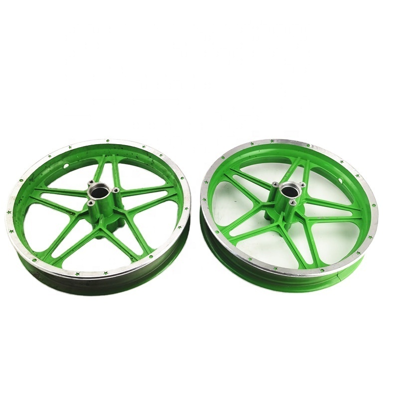 Green 49cc 50cc CRF50 dirt bike front and rear rims wheel 2.50-10 for Kid motorcycle mini moto pit bike quad Apollo