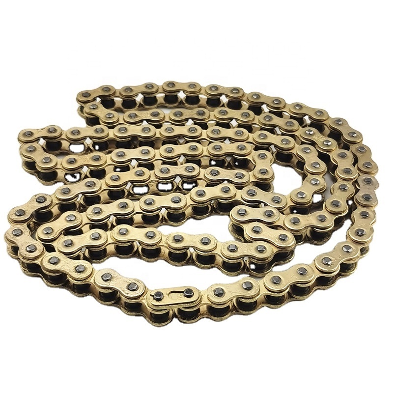 Gold motorcycle roller chain 420 112Link O-ring for dirt Pit Bike ATV scooter CRF motocross