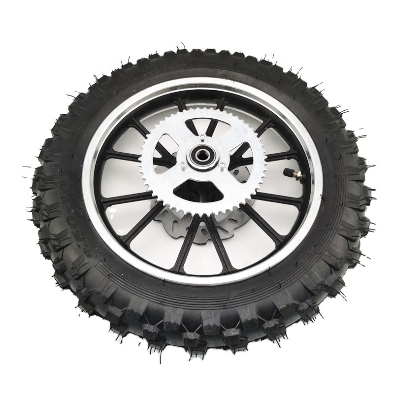 49cc 50cc mini moto complete rear ally wheel rims 10inch  for dirt bike pocket bike 2.50-10