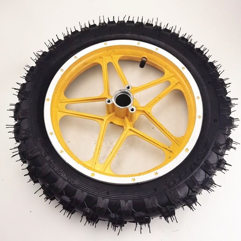 High quality 10inch motorcycle front & rear wheel with tube 2.50-10 for Mini moto dirt kid bike