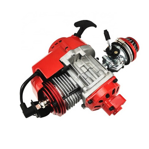 Red High performance 2 stroke mini bike 49cc engine for dirt bike atv with CNC cylinder gear box