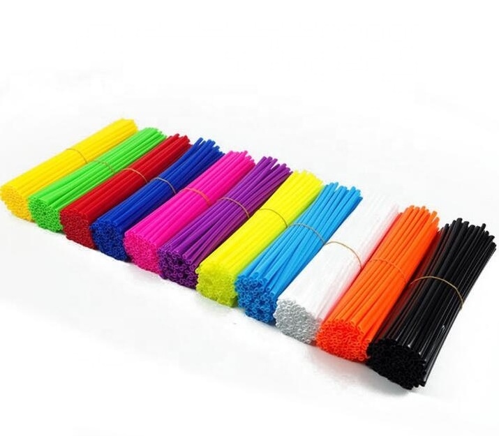 colored 72pcs 24cm wheel spoke skins for motorcycle bicycle rim dirt bike motocross Wraps Covers