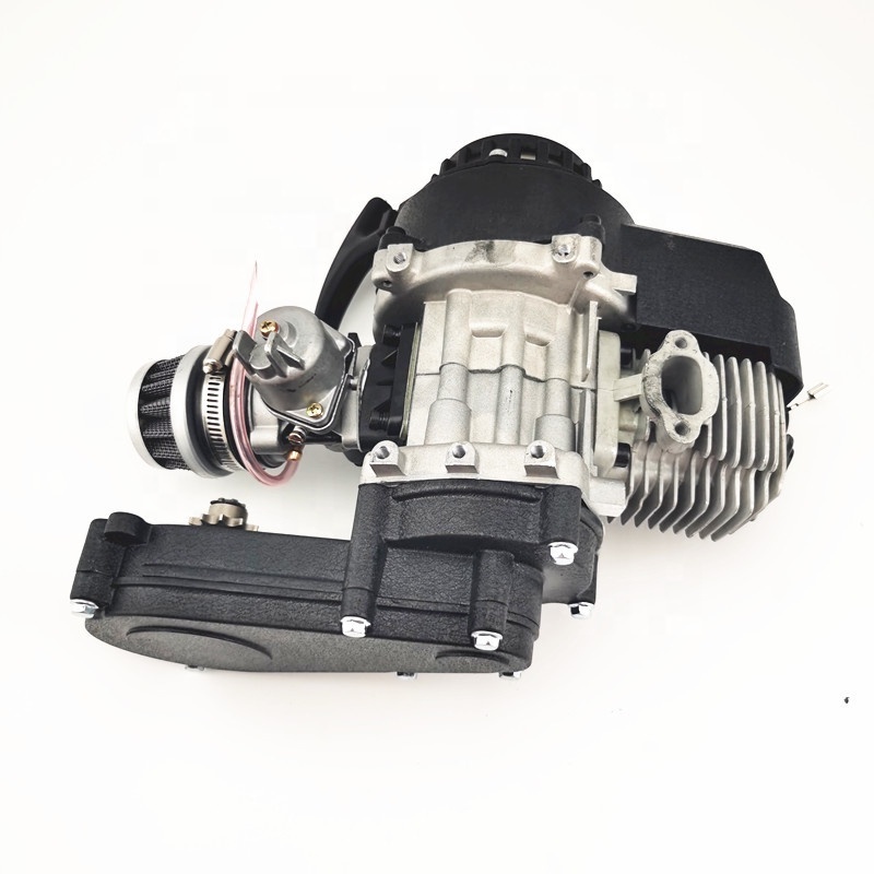 Black T8F 2 stroke 50cc engine with gear box for dirt Pit Pocket bike mini moto quad  49cc 47cc 44mm bore