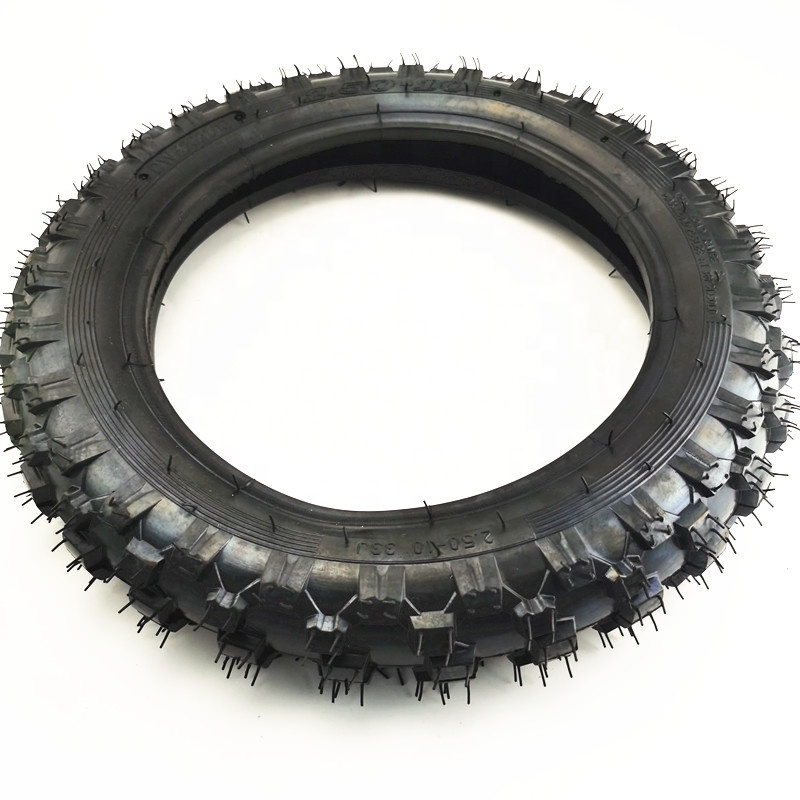 Mini moto 2.50-10 Knobby cheap tyres 10 Inch Off Road Tire For PW50 PW 50 Peewee Dirt Pit Bike