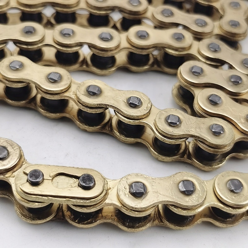 Gold motorcycle roller chain 420 112Link O-ring for dirt Pit Bike ATV scooter CRF motocross