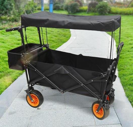 Super practical foldable trolley cart 4 wheel good quality outdoor  folding outdoor wagon trolley