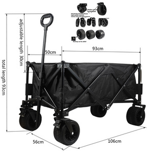 OEM Outdoor Portable Collapsible garden Folding Wagon Camping Folding Wagon Cart