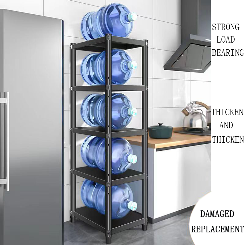 Metal Shelving Unit 4 Tier Baked Zinc Stainless Steel Storage Shelves Rack for Kitchen