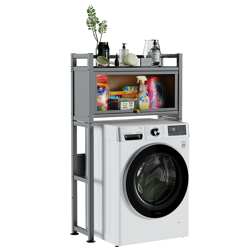 Over Washer and Dryer Shelves Heavy Duty Laundry Room Space Saver 2 Tier Washing Machine Storage Rack