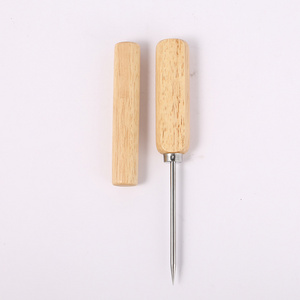 Anti-Slip Customizable Logo Solid Wood Stainless Steel Ice Picks for Breaking Ice Bar Tool