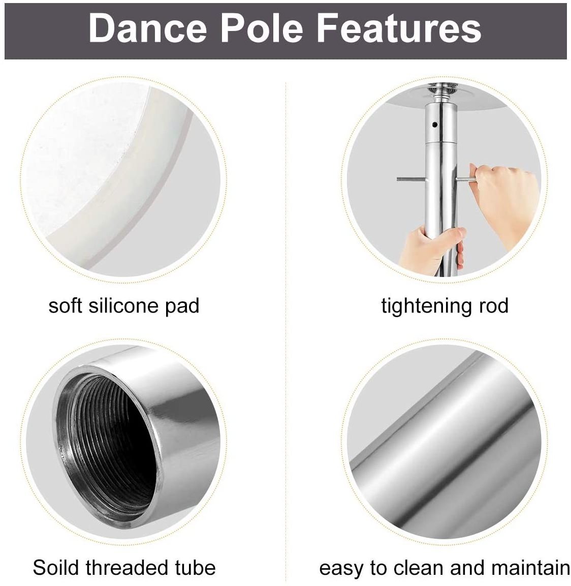 Round Foldable Yoga Exercise Safety Dancing Cushion Steel Pipe Mat Pole Dance Crash Mat Non-Spinning Dance Pole