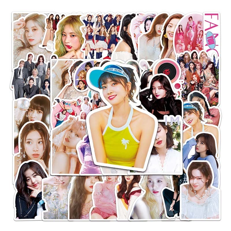 50pcs Factory Direct Sale High Quality Star Decorative Stickers Korean Kpop Girl Group Twice Sticker