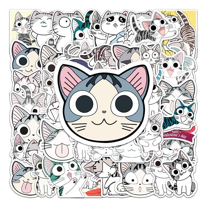 53 PCS Factory Hot Sale Cat Animal Kawaii Graffiti Anime Chi's Sweet Home Stickers For Laptop Notebook Water Bottle Decoration