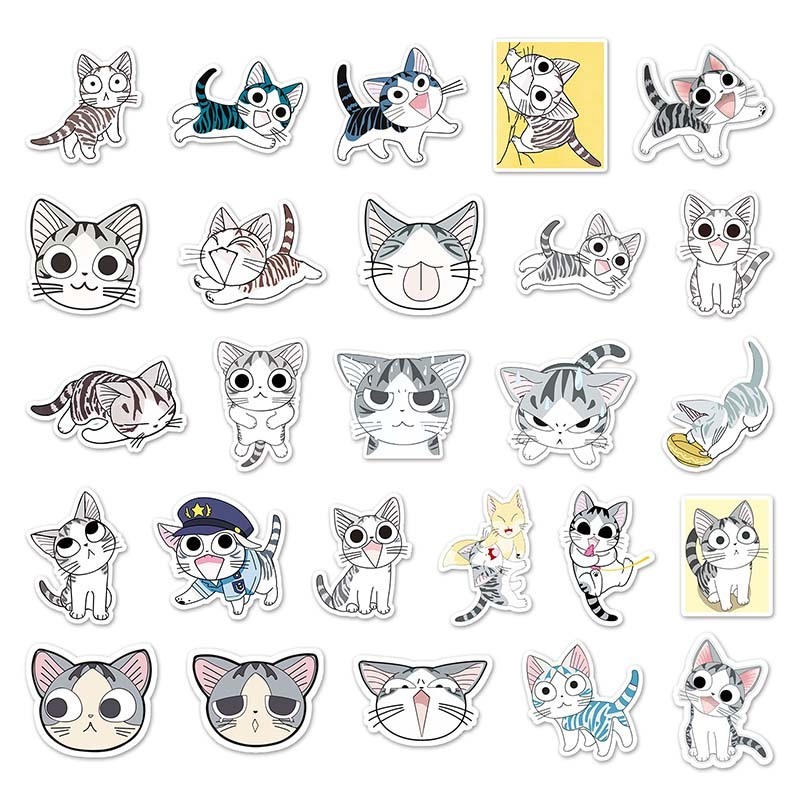 53 PCS Factory Hot Sale Cat Animal Kawaii Graffiti Anime Chi's Sweet Home Stickers For Laptop Notebook Water Bottle Decoration