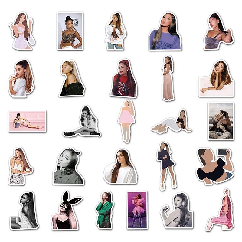 52pcs Factory Direct Sale High Quality Decorative Stickers  American Star Ariana Grande Sticker