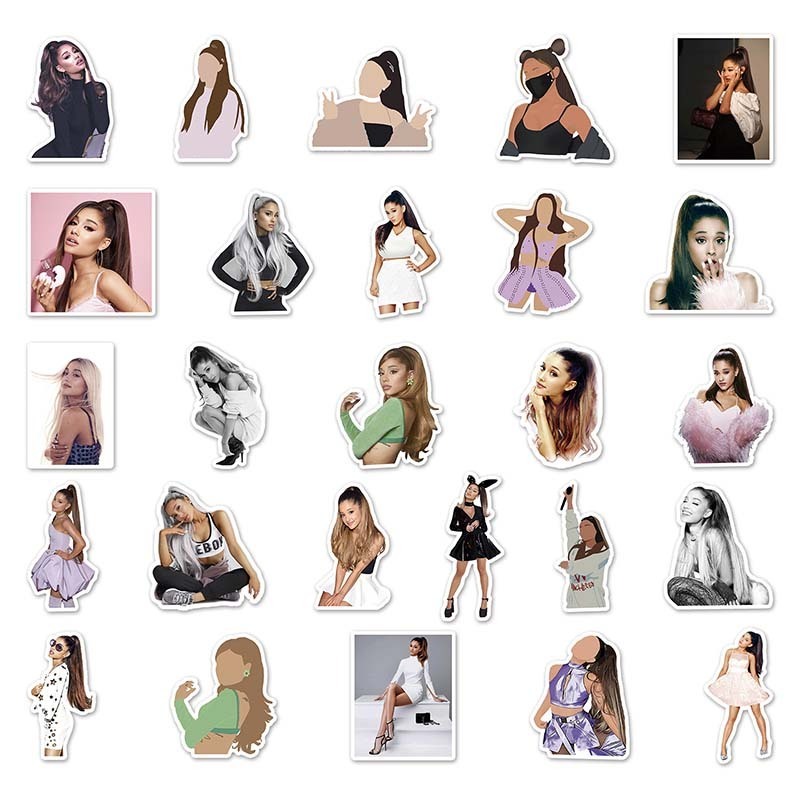 52pcs Factory Direct Sale High Quality Decorative Stickers  American Star Ariana Grande Sticker