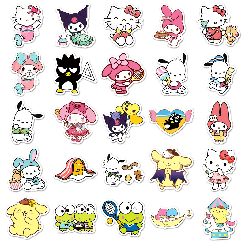 50Pcs Factory Outlet Sale Custom Sticker Cartoon Graffiti Sanrios Mix Stickers For Kid Wall Laptop Waterproof