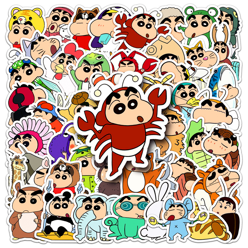 50 pcs Factory Wholesale Kawaii Anime Cute Custom Sticker Manga Crayon Shin-Chan Sticker