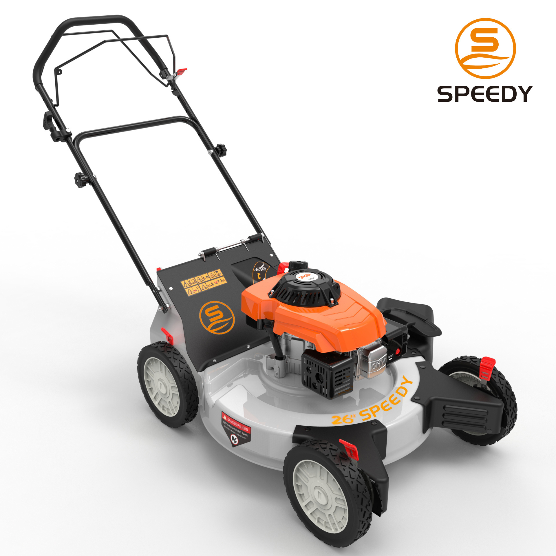 Speedy SPY-26-2 26 inch  Heavy-duty, cast steel chassis self-propelled lawn mower