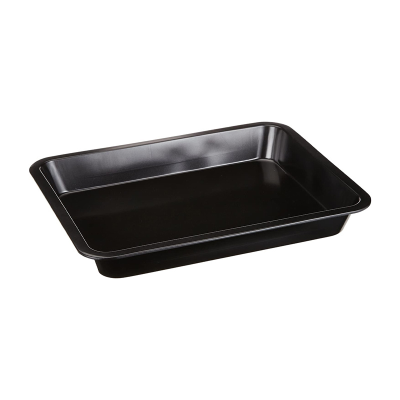 Bakeware Convenient Baking Pan Black Carbon Steel Non-stick Biscuit Plate Square Baking Tray