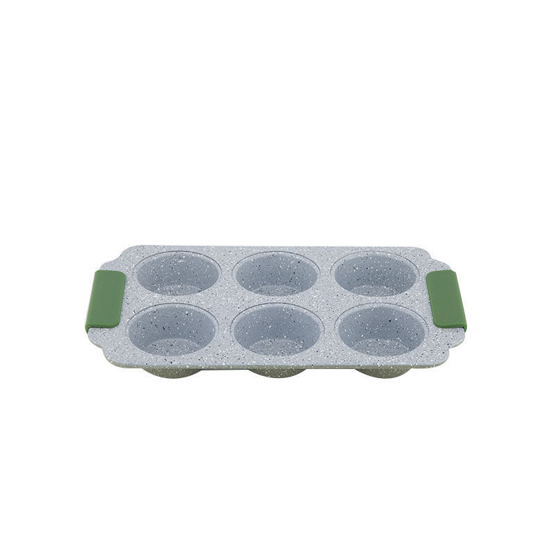 Manufacturers Latest Design 6 Cups Muffin Pan Food Grade Non Stick Cupcake Muffin Baking Pan