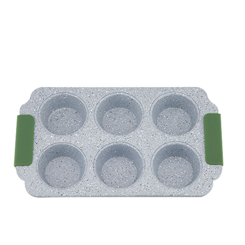 Manufacturers Latest Design 6 Cups Muffin Pan Food Grade Non Stick Cupcake Muffin Baking Pan