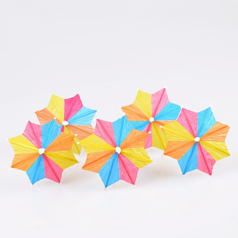 Small Umbrella Fruit Stick Cocktail Decoration Umbrella Pick Toothpick Cake Decoration