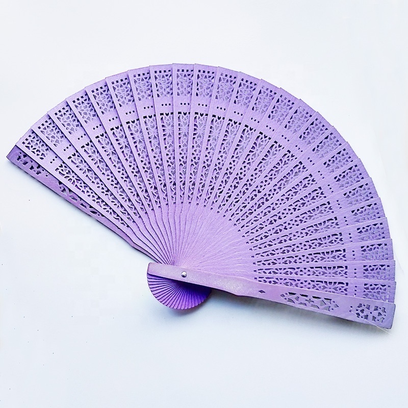 Promotional Customized Color Bamboo Wood Fan Beautiful Outdoor Relaxation Photography Model-Hot Sales Diverse Fragrant Art