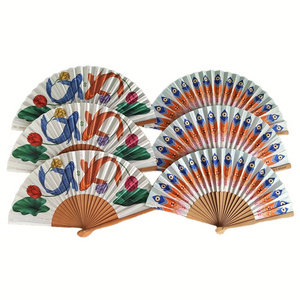 Wholesale 23 cm Handcrafted Spanish Hand Fan with Cotton Fabric and Wood Ribs for Summer