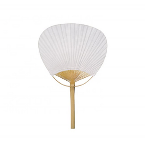 Factory High Quality Hand-Held Bamboo Round Paper Paddle Fans for Personal Use Weddings and Events