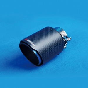 101mm Tailpipe Blue Pipe Fitting 304 Stainless Steel +Carbon Fiber for Akrapovic Exhaust Tips