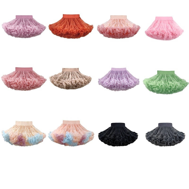 2024 new first birthday set petticoat ballet tutu dresses for girls kids pink black white blue princess toddler baby tutu dress