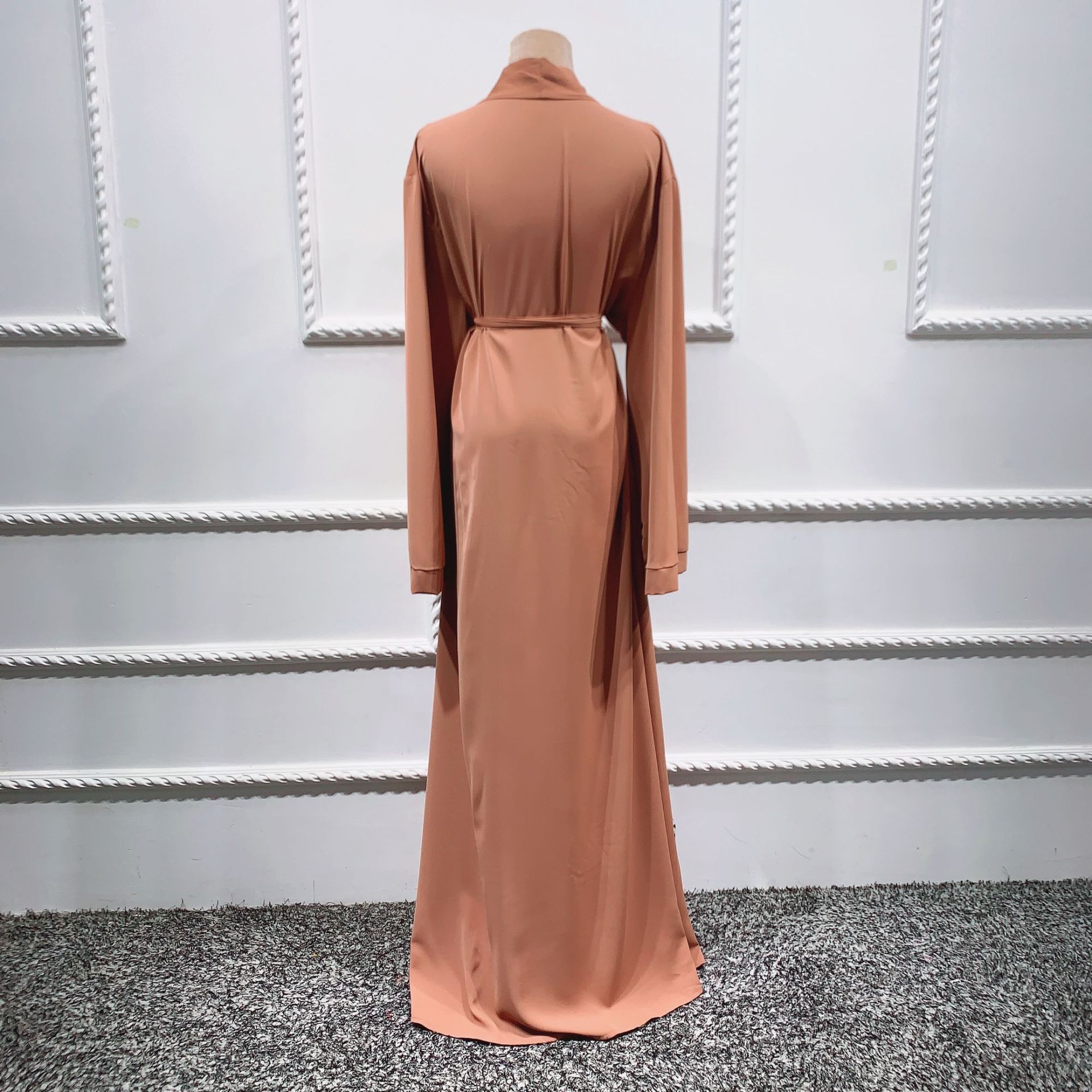 2024 wholesale luxury bead cotton muslim satin embroidery ladies arab Islamic islam modest women's clothing robe dubai Abaya