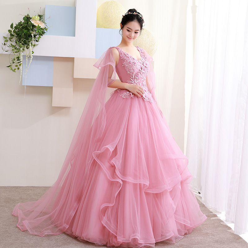 wedding dresses 2022 bridal 2023 curvy new fantasy pink shawl wedding dress sexy  thailand tunisian brautkleid wedding dresses