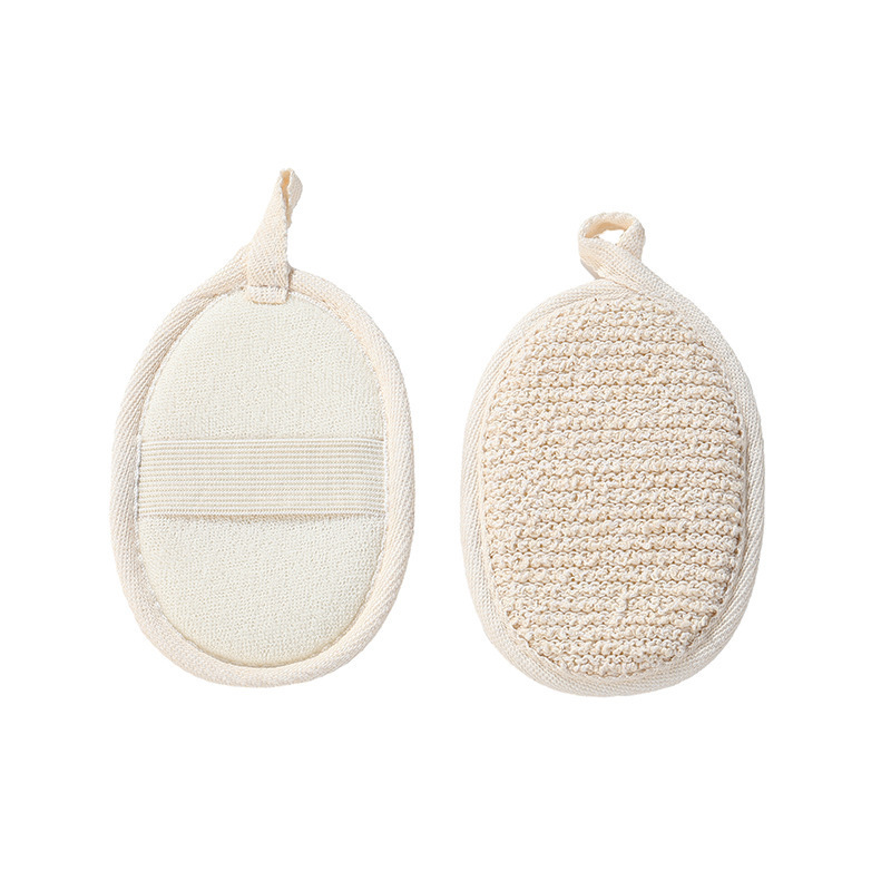 100% Natural Loufa Sponge and Soft Cotton Materials Premium Exfoliating Loofah Pad Scrubber bath towel