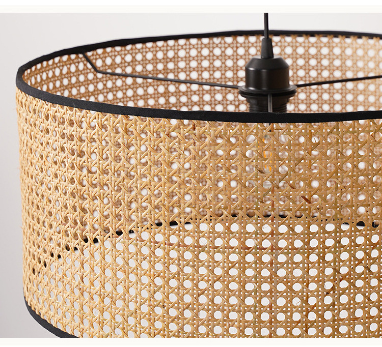 Lustre Style Classic Decoration Round House Straw Bamboo Lamp Atmosphere Pastoral Retro Balcony Restaurant Handmade Rattan Light