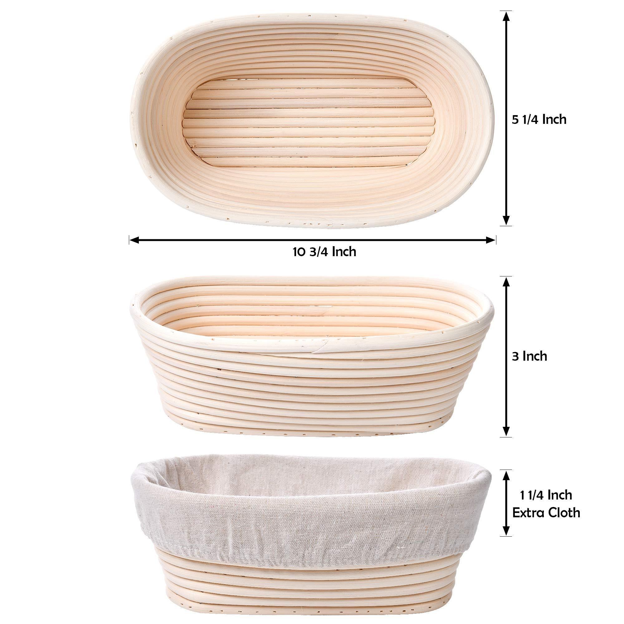 Round Bread Proofing Basket Large Banneton Proofing Basket Natural Rattan Sourdough Proving Basket for Professional Home Bakers