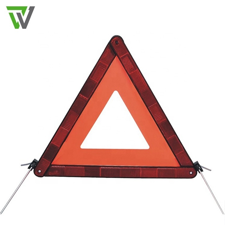 Emergency hazard safety reflective caution car warning triangle for vehicles