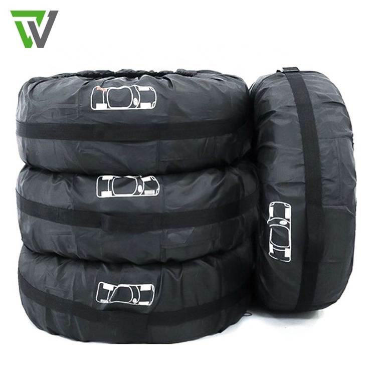 Foldable Spare Waterproof Tire Covers / Protection Covers Storage Tote Bags / Wheel Cover for Car Off Road Truck