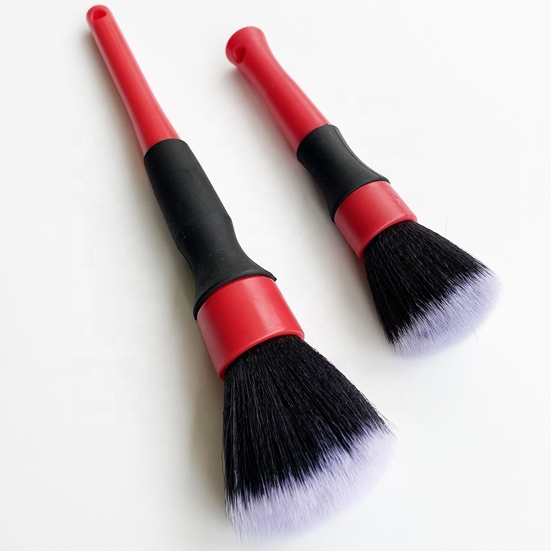 2 Pack Ultra-soft Detailing Brush Set / Super Soft Auto Interior Detail Brush with Synthetic Bristles / Car Dash Duster Brush WV