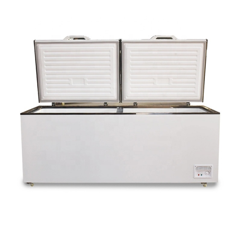 -20 Degree Chest Deep Freezer Double Door Commercial Horizontal Freezer With Lock