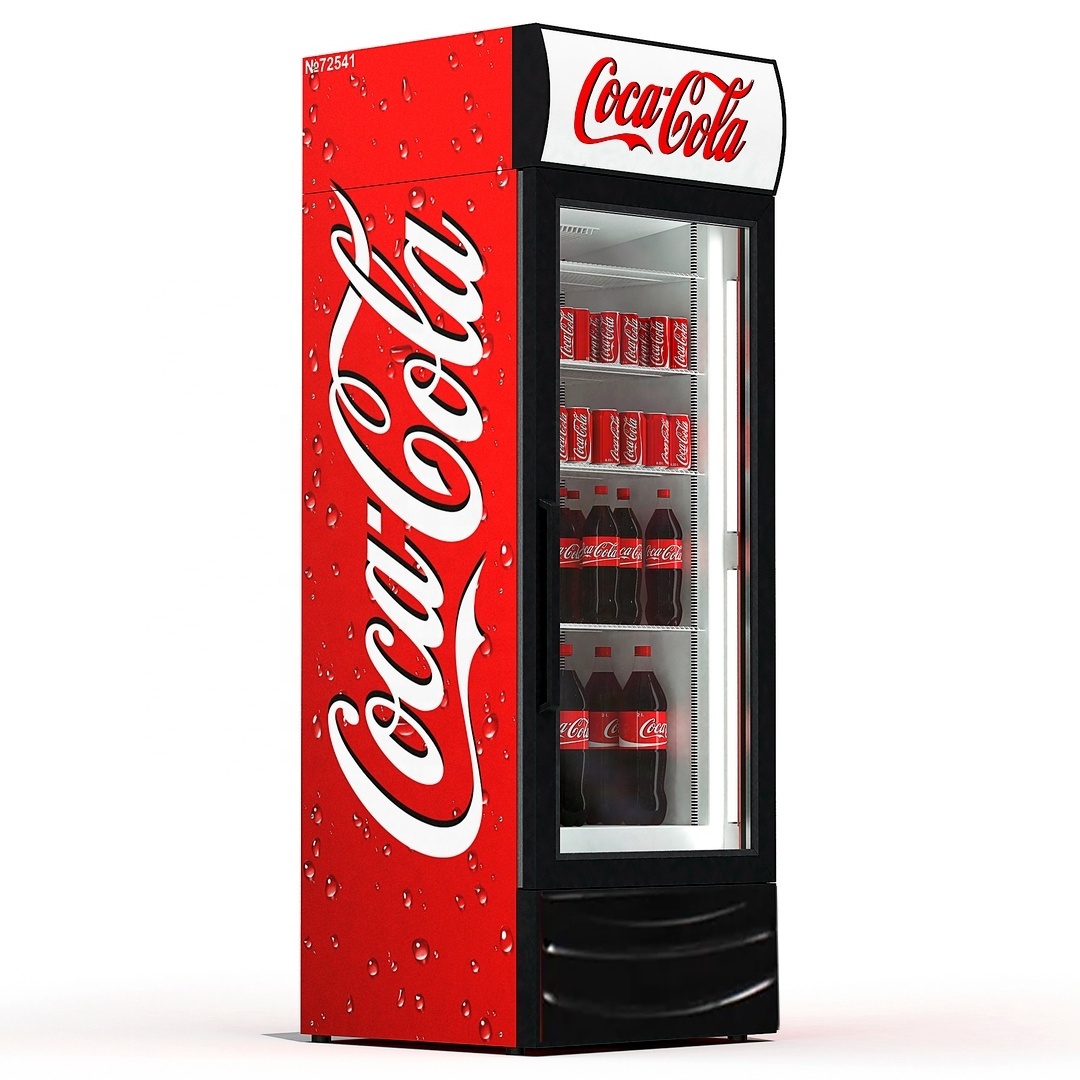 Commercial Glass Door Cola Fridge Beverage Display Refrigerator