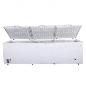 Solid Door Top Open Supermarket Chest Horizontal Freezer Fridge