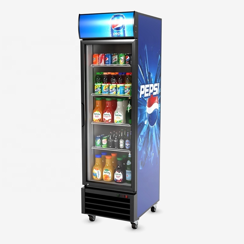 Vertical Pepsi Beverage Energy Drink Display Fridge