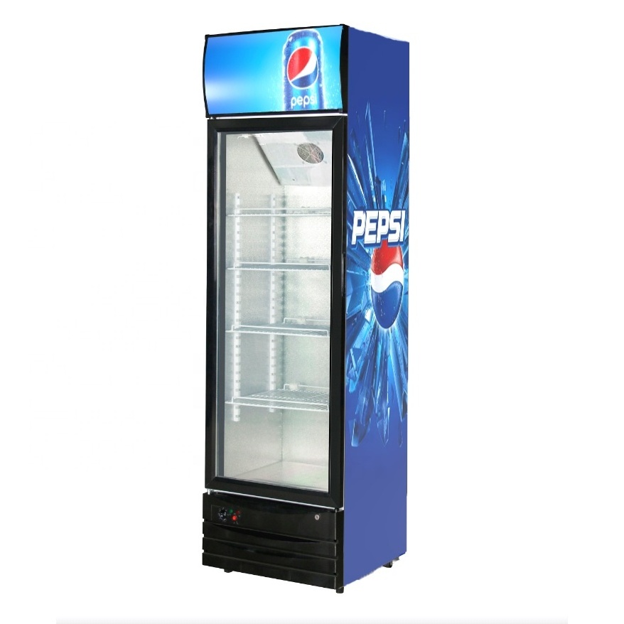 Vertical Pepsi Beverage Energy Drink Display Fridge