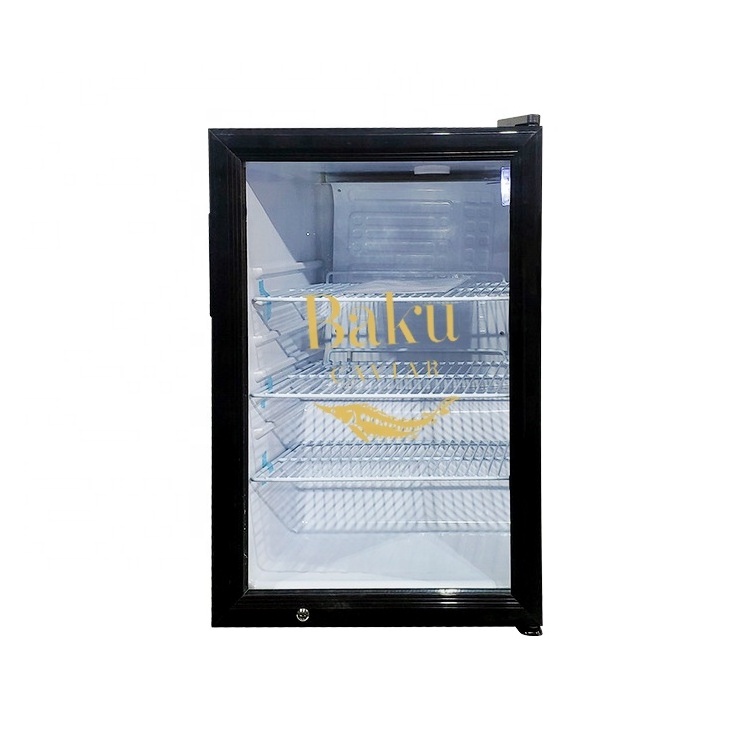 70L -4 Degree Single Glass Door Mini Table Caviar Display Freezer