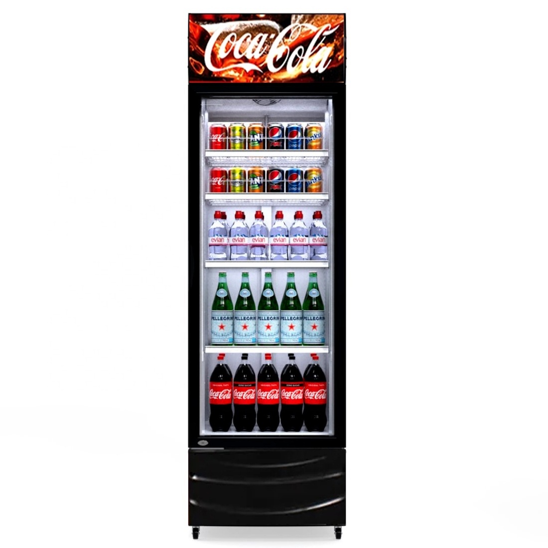 Hot Sale Glass Door Cola Fridge Display Drinks Refrigerator